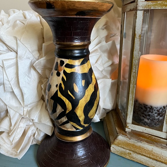 Pier 1 Other - PIER 1 ANIMAL PRINT CANDLE HOLDER